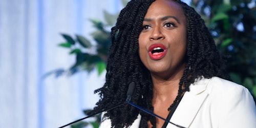 Ayanna Pressley speaking on the #girlhero event